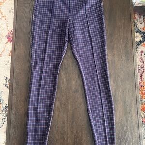 Old Navy Women's Navy Checkered Skinny Pants